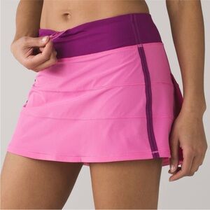 Lululemon Pace Rival Skirt II in the Pink Paradise & Regal Plum colorway Size 10